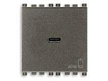 VIMAR Vimar 19298.60.M Alimentatore USB C 60W PD Metal