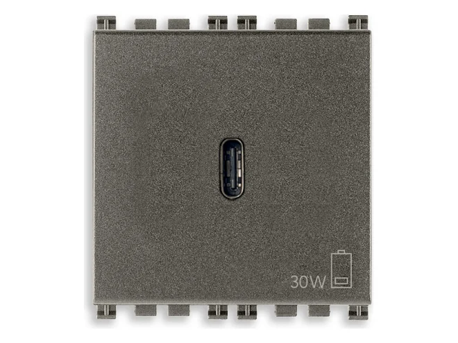 VIMAR Vimar 19298.M Alimentatore USB C 30W PD Metal