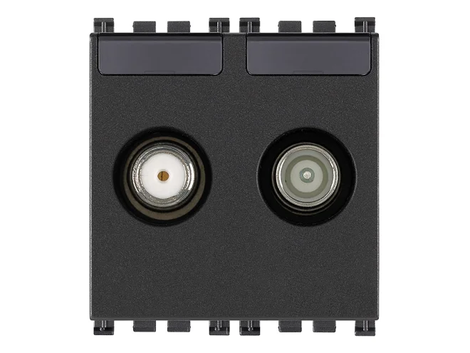 VIMAR Vimar 19302.01 Presa TV-RD-SAT diretta 2 uscite grigio