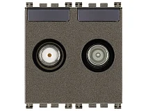 VIMAR Vimar 19302.01.M Presa TV-RD-SAT diretta 2 uscite Metal