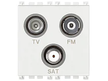 VIMAR Vimar 19303.B Presa TV-FM-SAT diretta 3 uscite bianco