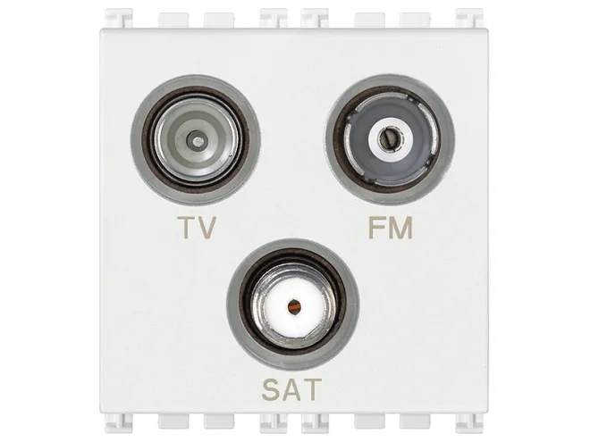 VIMAR Vimar 19303.B Presa TV-FM-SAT diretta 3 uscite bianco