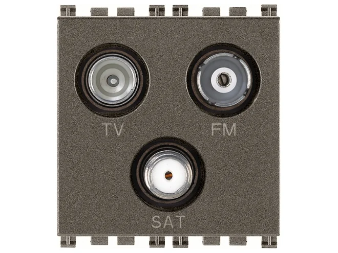 VIMAR Vimar 19303.M Presa TV-FM-SAT diretta 3 uscite Metal