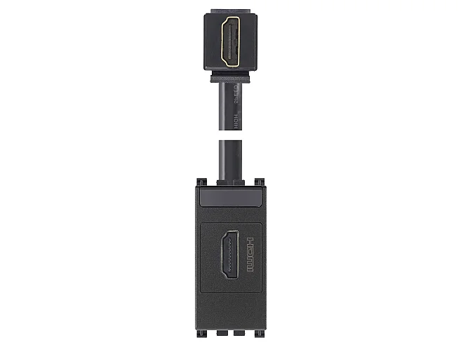 VIMAR Vimar 19346.H Presa HDMI 2.1b con cavo a 90° grigio