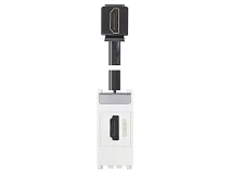 VIMAR Vimar 19346.H.B Presa HDMI 2.1b con cavo a 90° bianco