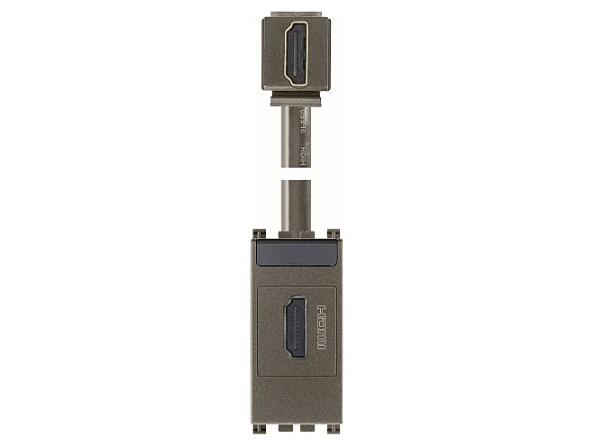 VIMAR Vimar 19346.H.M Presa HDMI 2.1b con cavo a 90° Metal