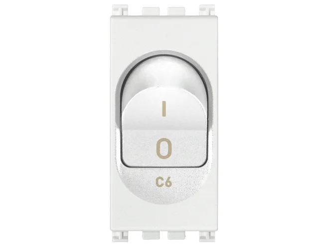 VIMAR Vimar 19405.06.B Interruttore MT 1P+N C6 120-230V bianco