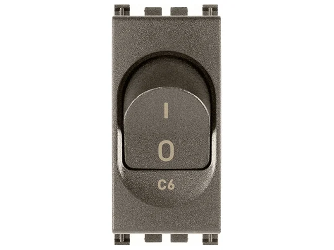 VIMAR Vimar 19405.06.M Interruttore MT 1P+N C6 120-230V Metal