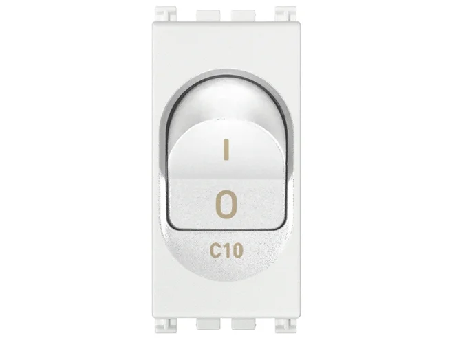 VIMAR Vimar 19405.10.B Interruttore MT 1P+N C10 120-230V bianco