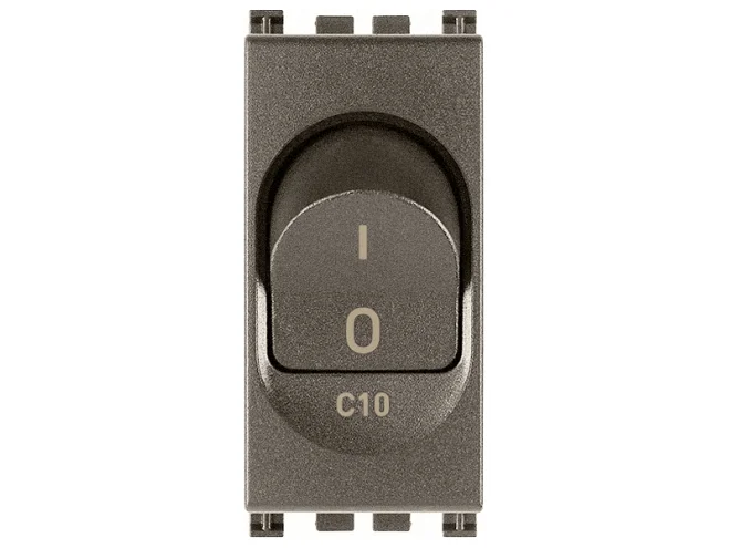 VIMAR Vimar 19405.10.M Interruttore MT 1P+N C10 120-230V Metal