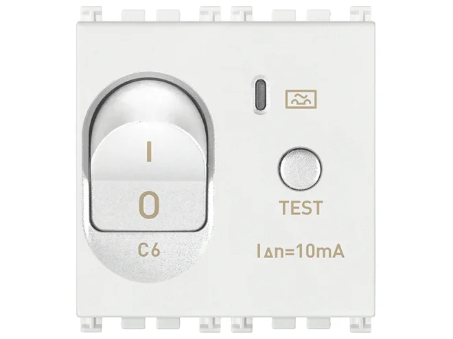 VIMAR Vimar 19411.06.B Interruttore MTDiff. 1P+N C6 10mA bianco