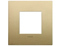 VIMAR Vimar 19642.12.01 Placca Classic 2M ottone spazzolato