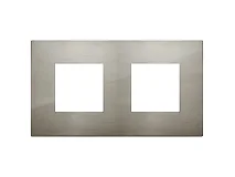 VIMAR Vimar 19643.08 Placca 4M (2+2)int71 CL acciaio spazz