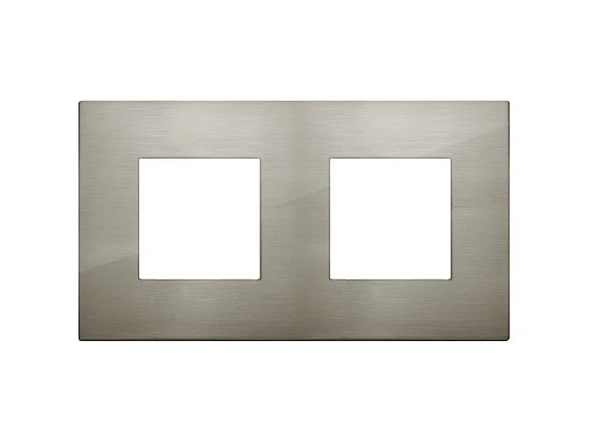 VIMAR Vimar 19643.08 Placca 4M (2+2)int71 CL acciaio spazz