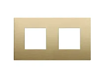 VIMAR Vimar 19643.12.01 Placca 4M (2+2)int71 CL ottone spazz