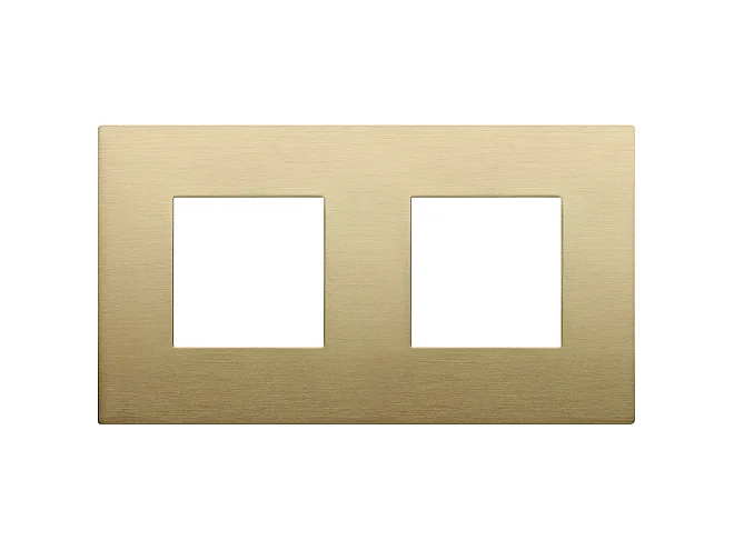 VIMAR Vimar 19643.12.01 Placca 4M (2+2)int71 CL ottone spazz