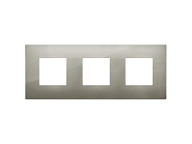 VIMAR Vimar 19644.08 Placca 6M (2+2+2)int71 CL acciaio spazz