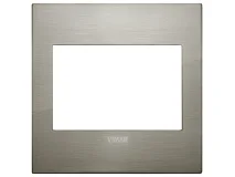 VIMAR Vimar 19648.08 Placca Classic 3M BS acciaio spazzolato