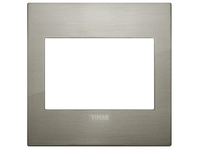 VIMAR Vimar 19648.08 Placca Classic 3M BS acciaio spazzolato