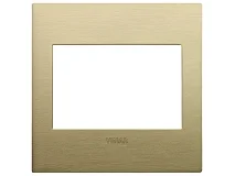 VIMAR Vimar 19648.12.01 Placca Classic 3M BS ottone spazzolato
