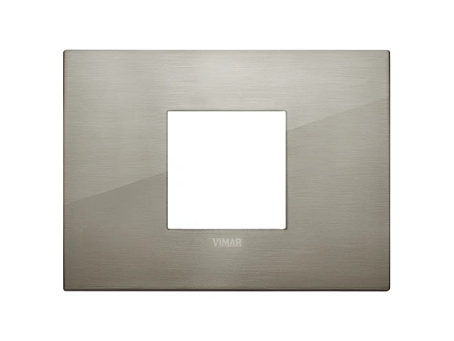 VIMAR Vimar 19652.08 Placca Classic 2M cen acciaio spazzolato