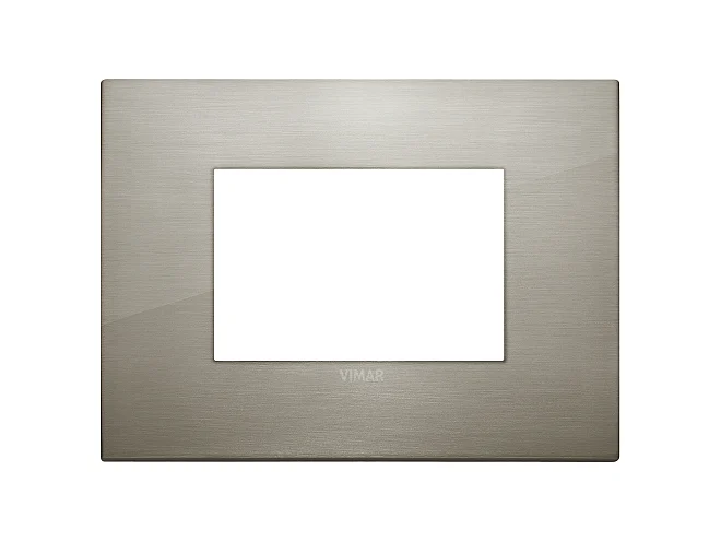 VIMAR Vimar 19653.08 Placca Classic 3M acciaio spazzolato