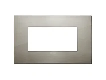 VIMAR Vimar 19654.08 Placca Classic 4M acciaio spazzolato