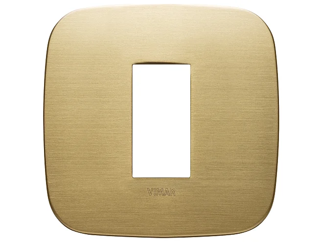 VIMAR Vimar 19671.12.01 Placca Round 1M ottone spazzolato