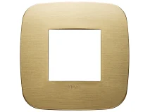 VIMAR Vimar 19672.12.01 Placca Round 2M ottone spazzolato