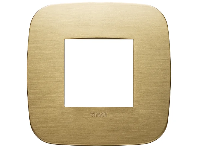 VIMAR Vimar 19672.12.01 Placca Round 2M ottone spazzolato