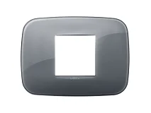VIMAR Vimar 19682.61 Placca Round 2M centr Reflex grigio fumè