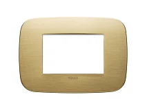 VIMAR Vimar 19683.12.01 Placca Round 3M ottone spazzolato