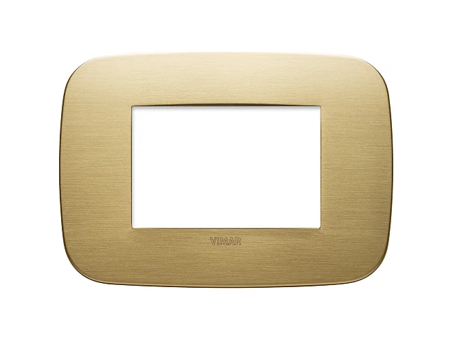 VIMAR Vimar 19683.12.01 Placca Round 3M ottone spazzolato