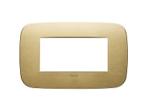 VIMAR Vimar 19684.12.01 Placca Round 4M ottone spazzolato
