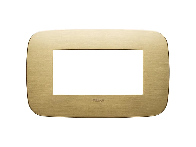VIMAR Vimar 19684.12.01 Placca Round 4M ottone spazzolato