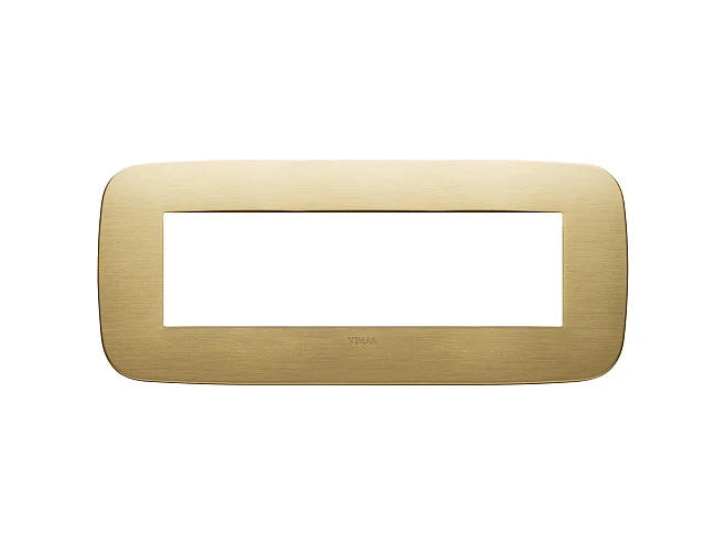 VIMAR Vimar 19687.12.01 Placca Round 7M ottone spazzolato