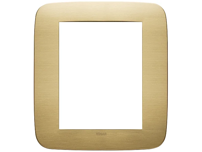 VIMAR Vimar 19698.12.01 Placca Round 8M ottone spazzolato