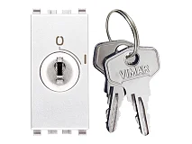 VIMAR Vimar 20086.CU.B Pulsante 2P NO 16A + chiave unif. bianco