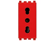 VIMAR Vimar 20203.R Presa 2P+T 16A P17/11 rosso