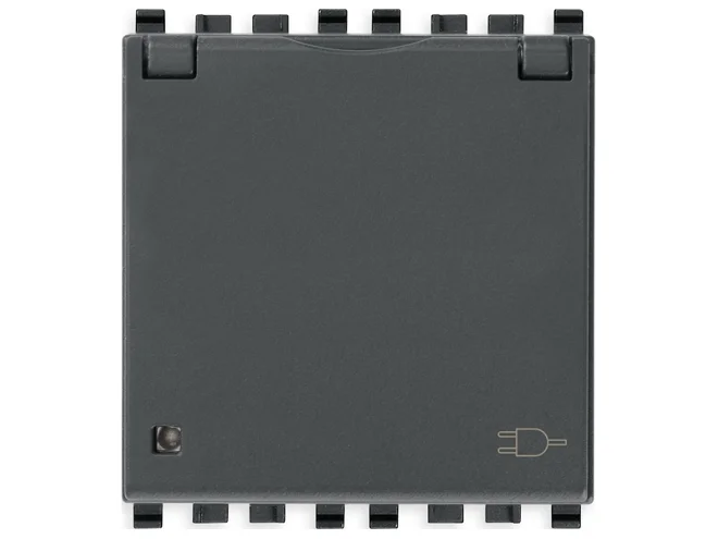 VIMAR Vimar 20208.C Presa SICURY 2P+T 16A DE + coper. grigio
