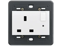 VIMAR Vimar 20221.L.B Presa 2P+T 13A inglese interr. bianco
