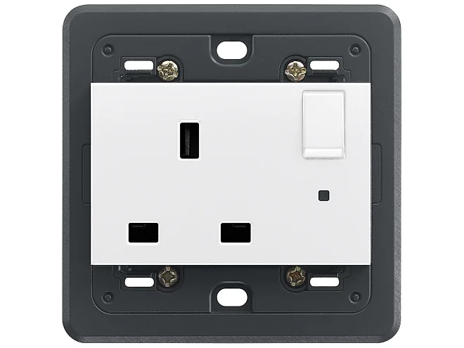 VIMAR Vimar 20221.L.B Presa 2P+T 13A inglese interr. bianco