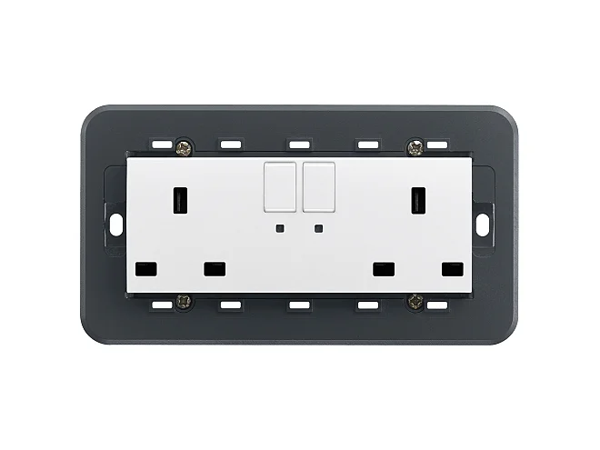VIMAR Vimar 20222.L.B 2 prese 2P+T 13A inglese interr. bianco