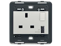 VIMAR Vimar 20223.A.N Presa 2P+T 13A BS + int. + USB A Next