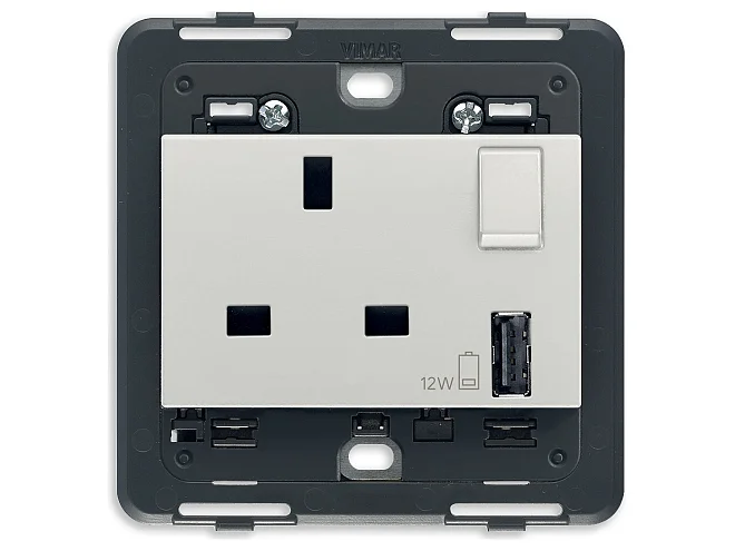 VIMAR Vimar 20223.A.N Presa 2P+T 13A BS + int. + USB A Next