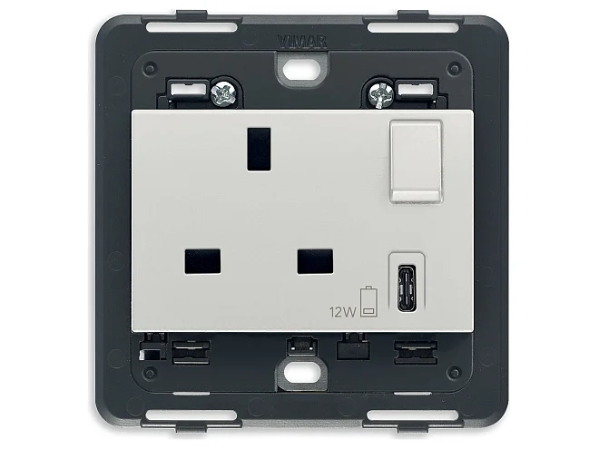 VIMAR Vimar 20223.C.N Presa 2P+T 13A BS + int. + USB C Next