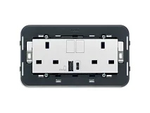 VIMAR Vimar 20224.AC.B 2 prese 2P+T 13A BS +int +USB A+C bianco