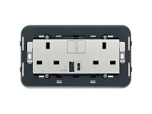 VIMAR Vimar 20224.AC.N 2 prese 2P+T 13A BS +int +USB A+C Next