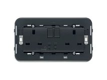 VIMAR Vimar 20224.CC 2 prese 2P+T 13A BS +int +USB C+C grigio