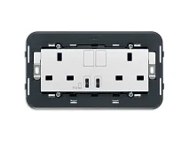 VIMAR Vimar 20224.CC.B 2 prese 2P+T 13A BS +int +USB C+C bianco